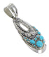 Genuine Sterling Silver Turquoise Southwest Pendant AX78470